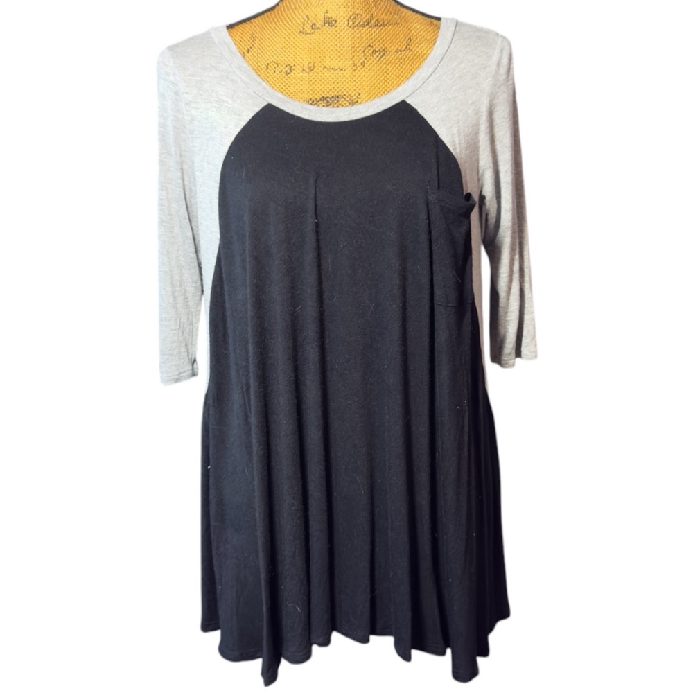 Luxe raglan tee shirt jersey type 3/4 length sleeves Women’s size M | ab2-4